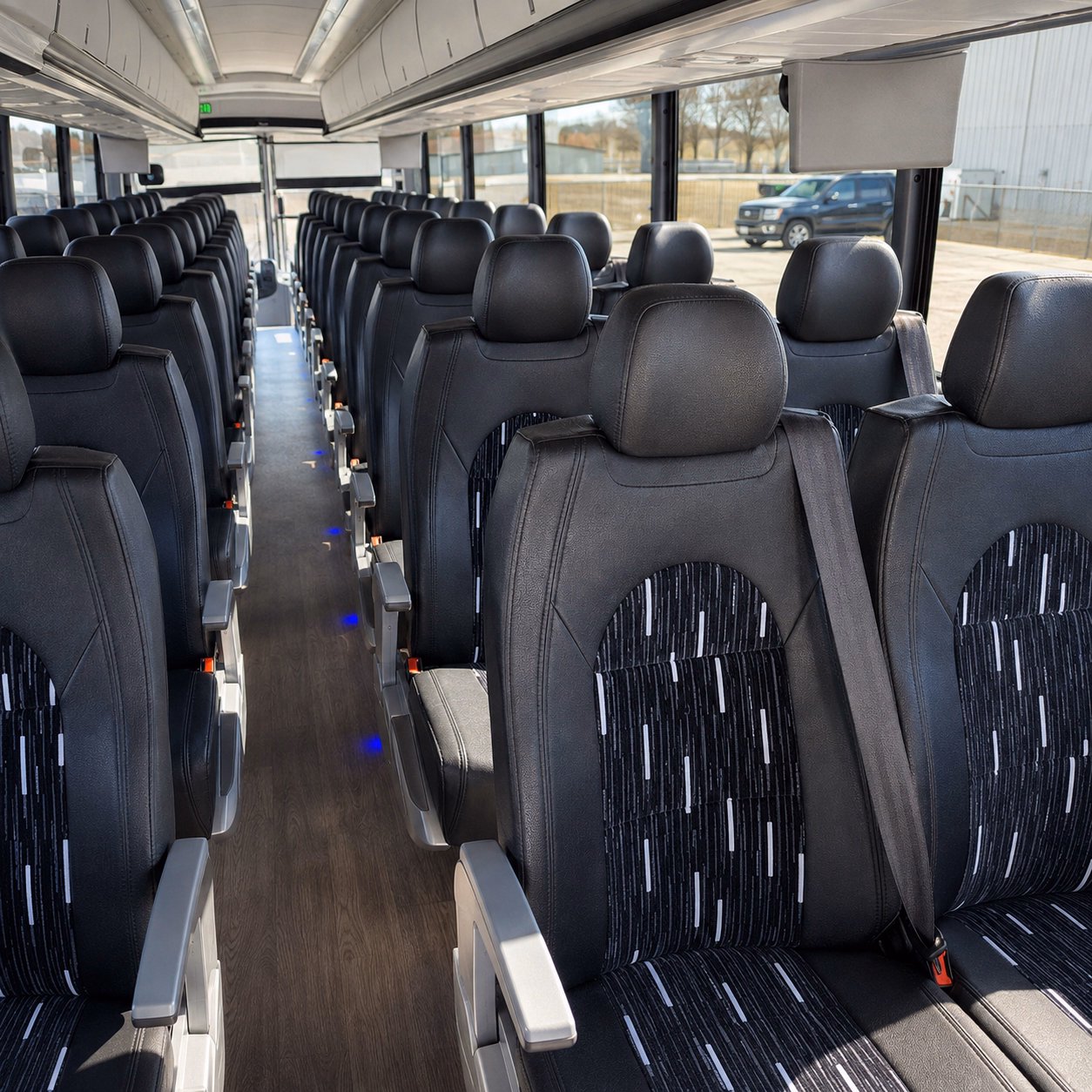 hemet event transportation on a private charter bus